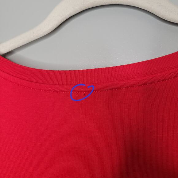 J Jill ‎ Red T Shirt Womens Size L Tall Long Sleeve Pima Cotton Easy Comfy Tee - Picture 5 of 12